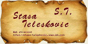 Staša Telesković vizit kartica